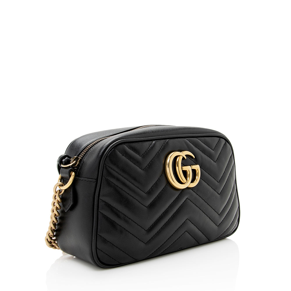 Gucci Matelasse Leather Gucci Marmont Small Shoulder Bag (SHF-19454)