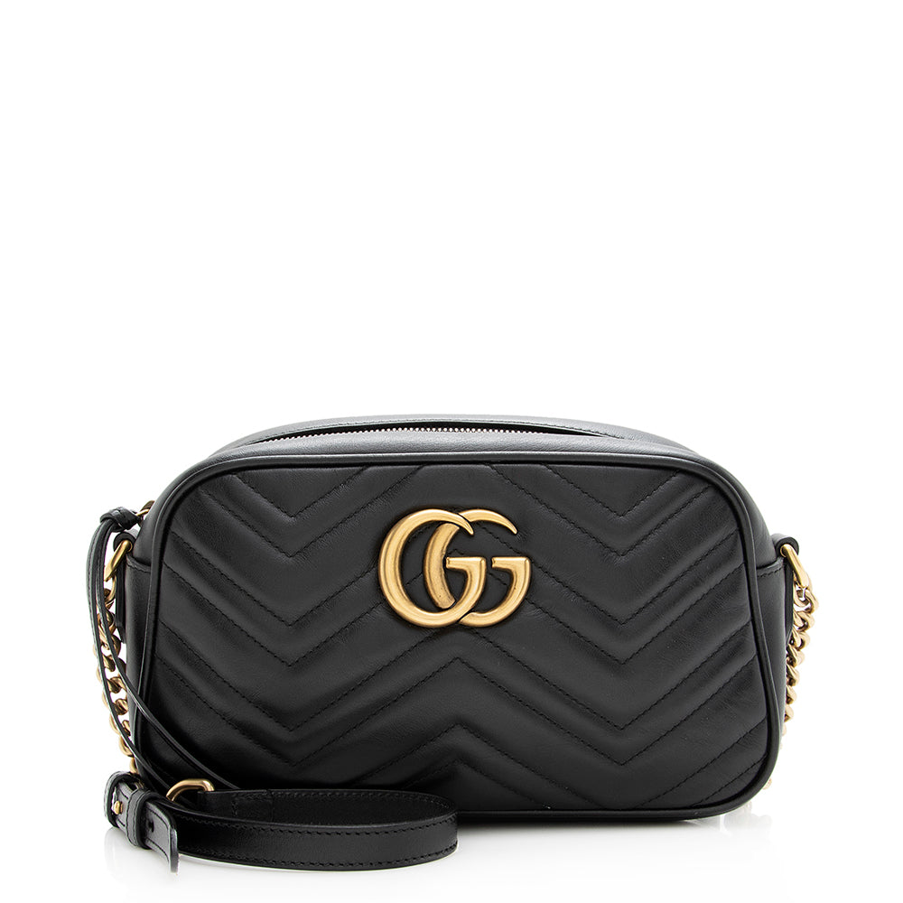 Gucci Matelasse Leather Gucci Marmont Small Shoulder Bag (SHF-20055)