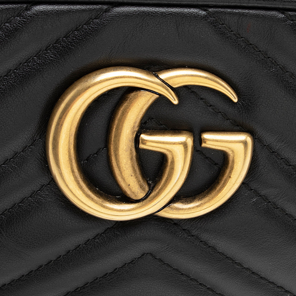 Gucci Matelasse Leather Gucci Marmont Small Shoulder Bag (SHF-20055)