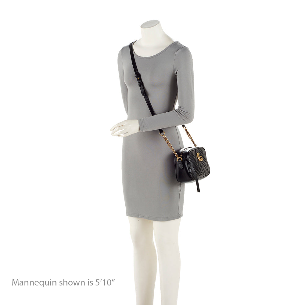 Gucci Matelasse Leather Gucci Marmont Small Shoulder Bag (SHF-20055)