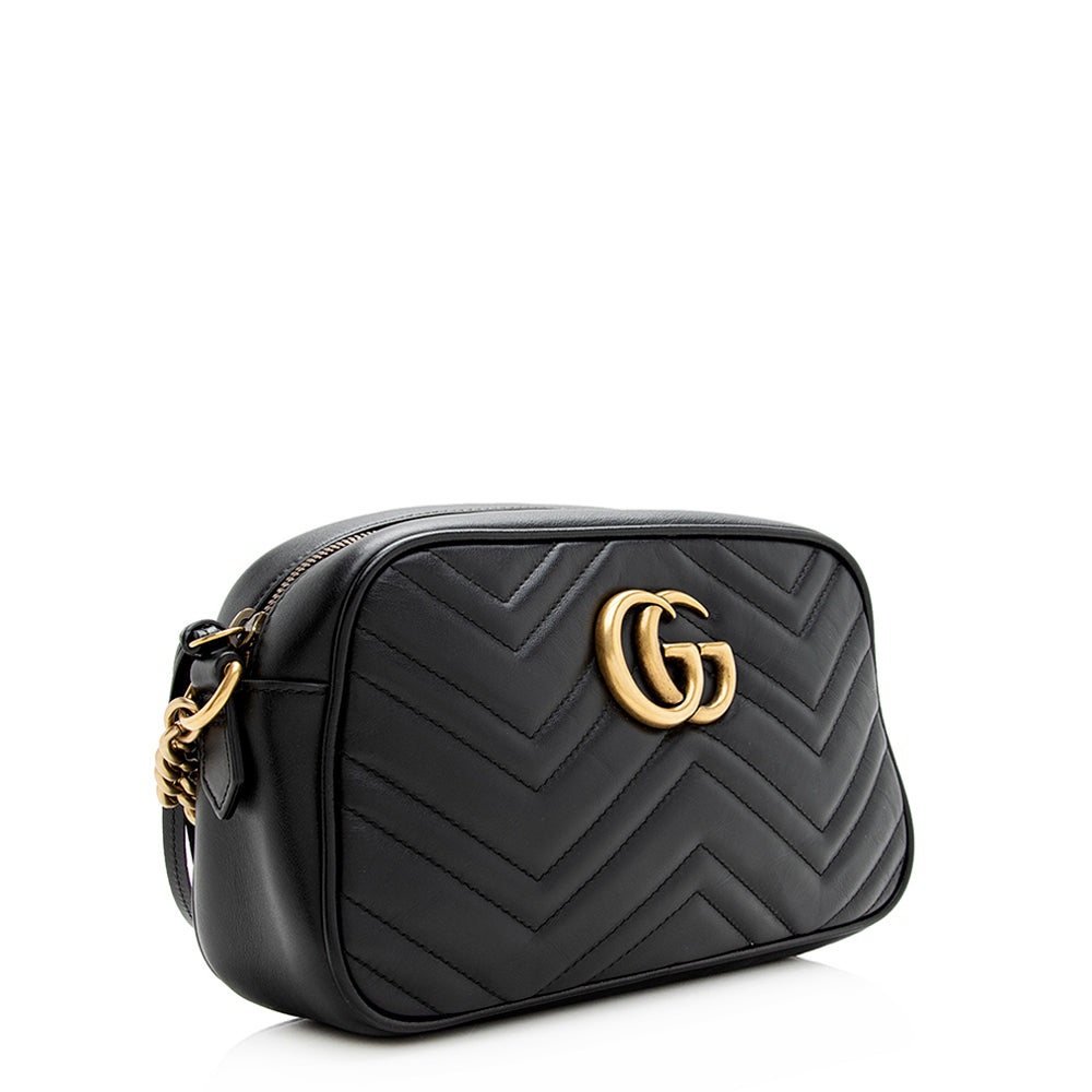 Gucci Matelasse Leather Gucci Marmont Small Shoulder Bag (SHF-20055)