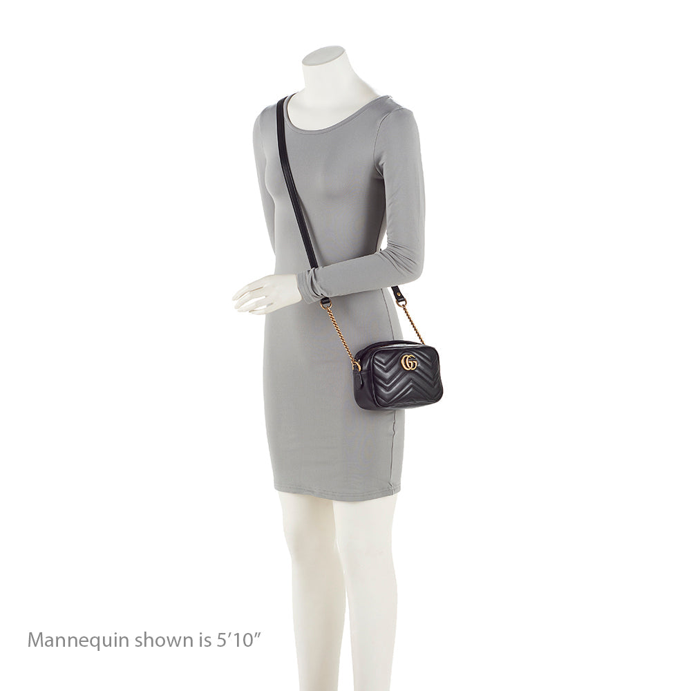 Gucci Matelasse Leather Gucci Marmont Mini Bag (SHF-20202)