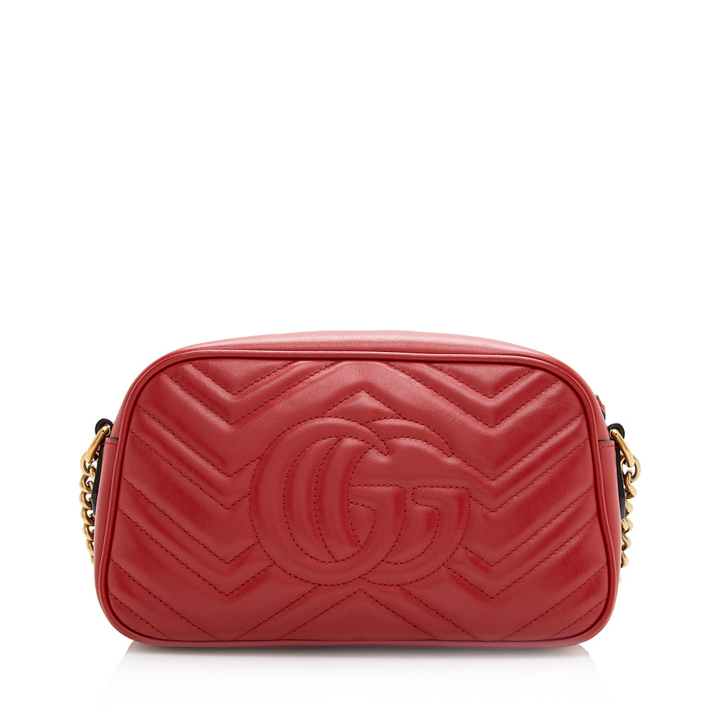Gucci Matelasse Leather Gucci Marmont Small Shoulder Bag (SHF-20476)