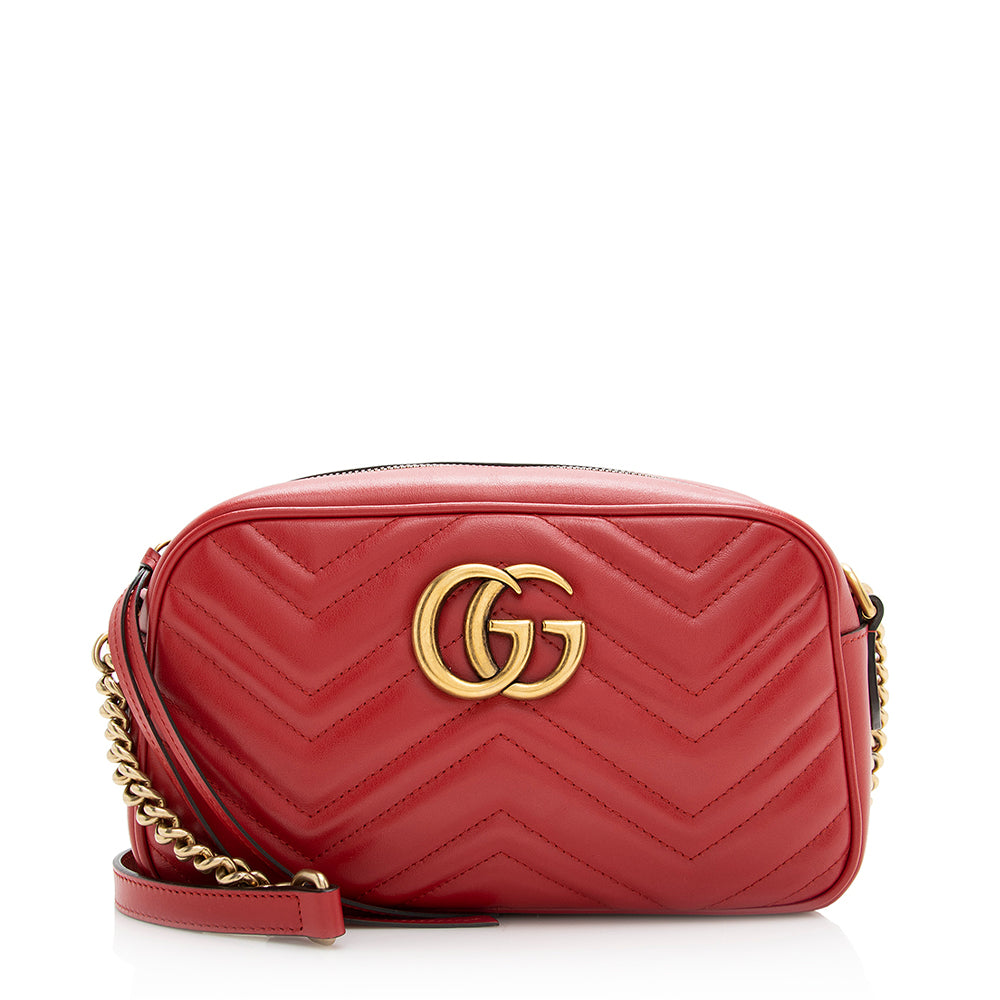 Gucci Matelasse Leather Gucci Marmont Small Shoulder Bag (SHF-20476)