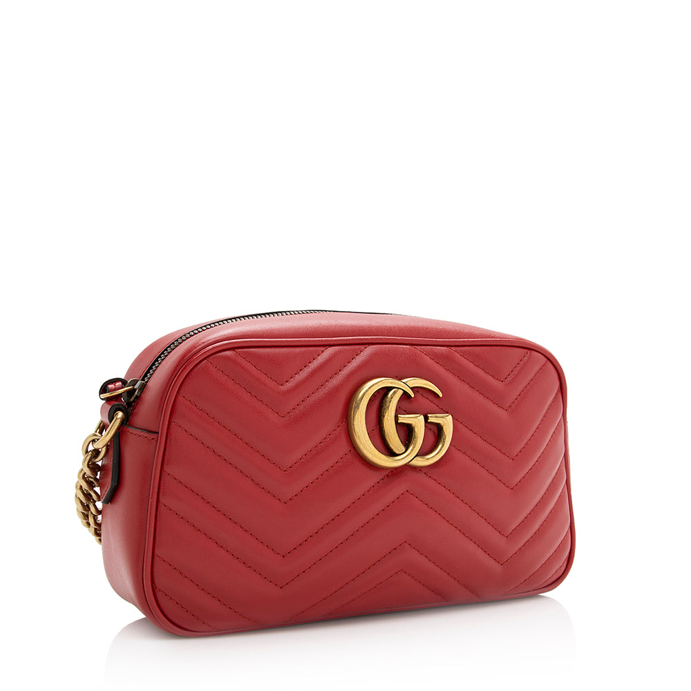 Gucci Matelasse Leather Gucci Marmont Small Shoulder Bag (SHF-20476)