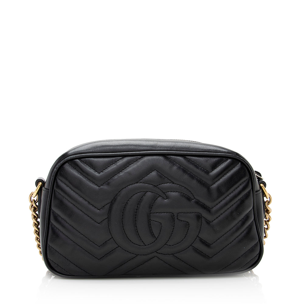 Gucci Matelasse Leather Gucci Marmont Small Shoulder Bag (SHF-20755)