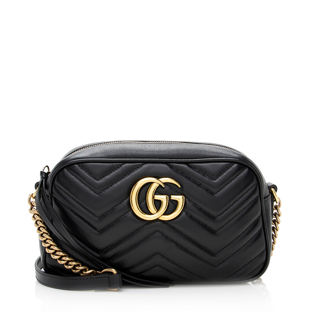 Gucci Matelasse Leather Gucci Marmont Small Shoulder Bag (SHF-20755)