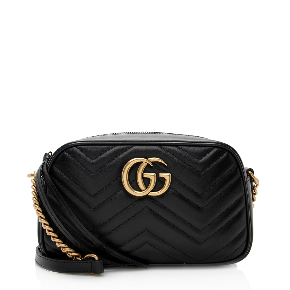 Gucci Matelasse Leather Gucci Marmont Small Shoulder Bag (SHF-21488)