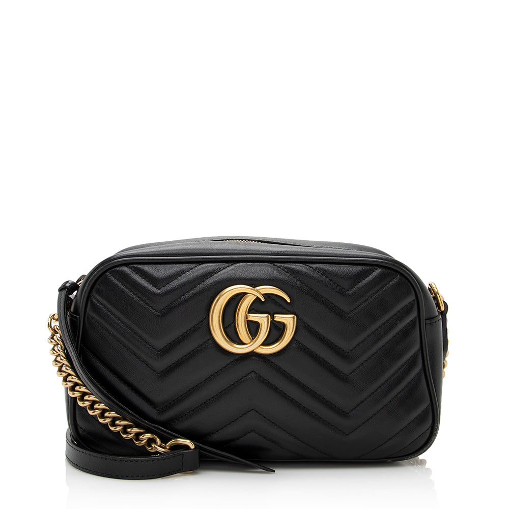 Gucci Matelasse Leather Gucci Marmont Small Shoulder Bag (SHF-21668)