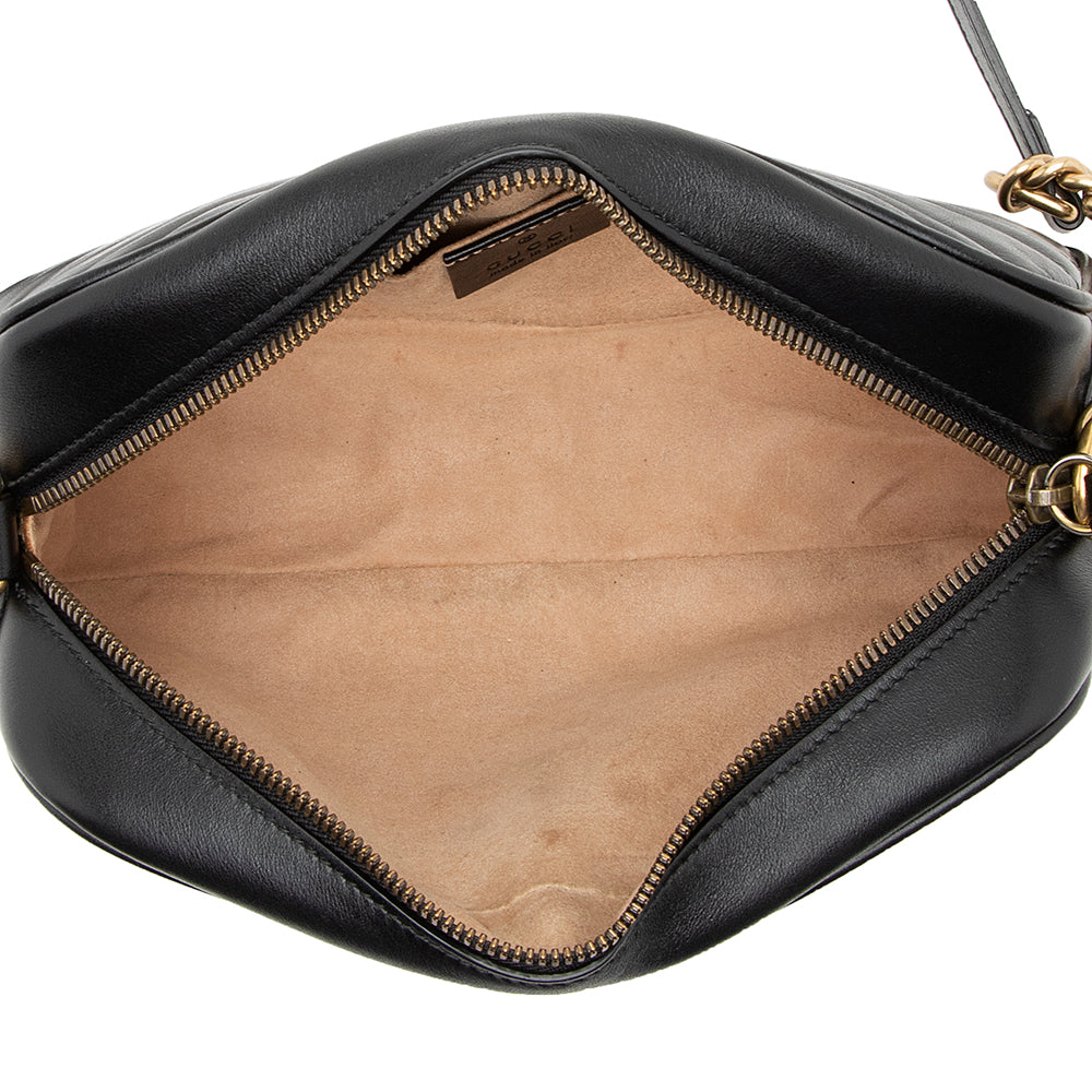 Gucci Matelasse Leather Gucci Marmont Small Shoulder Bag (SHF-21668)
