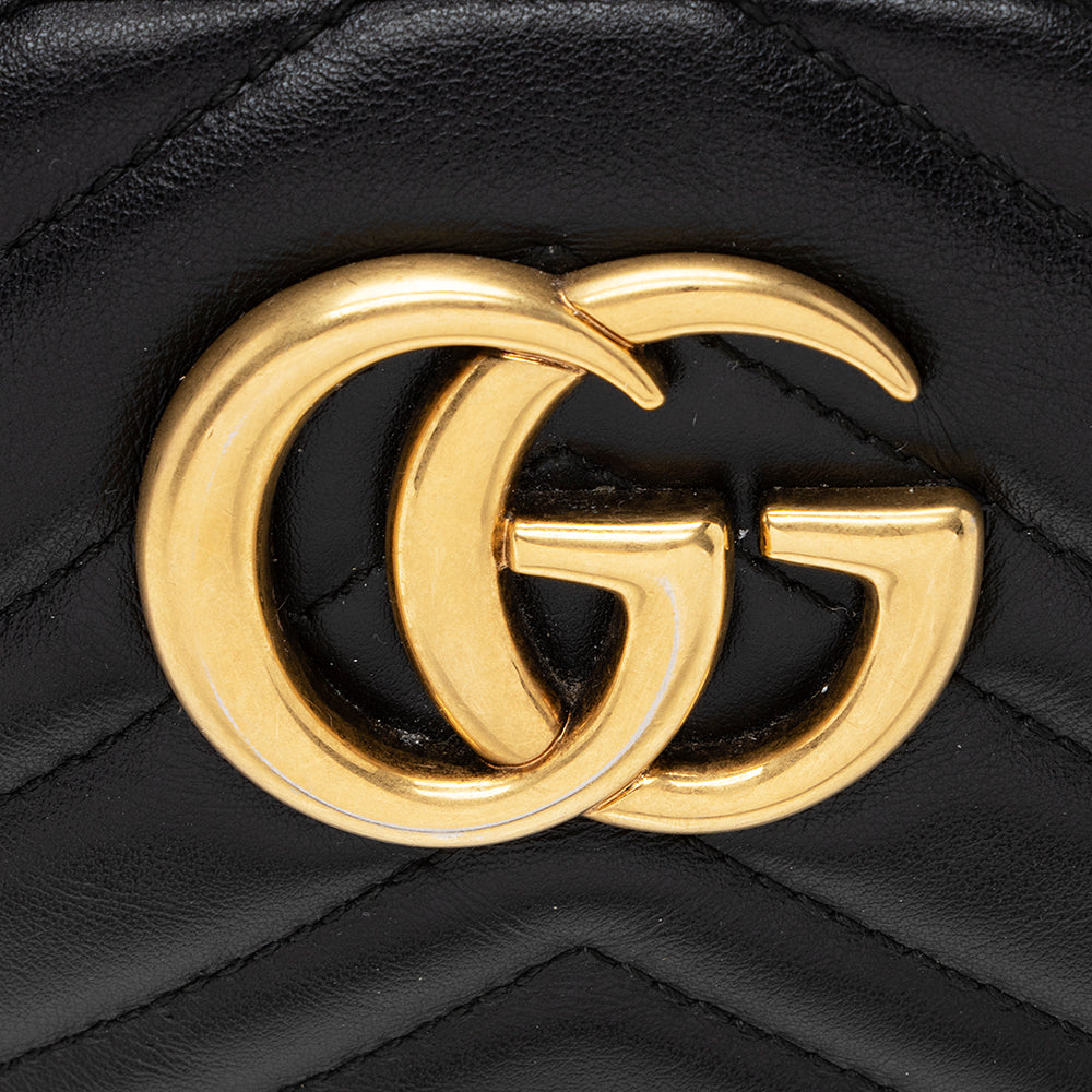 Gucci Matelasse Leather Gucci Marmont Small Shoulder Bag (SHF-21668)
