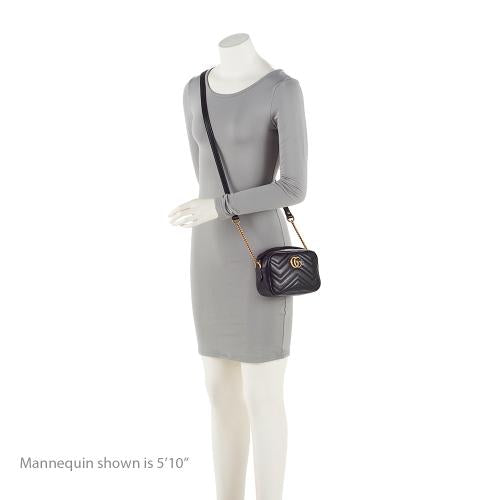 Gucci Matelasse Leather Gucci Marmont Small Shoulder Bag (SHF-21668)