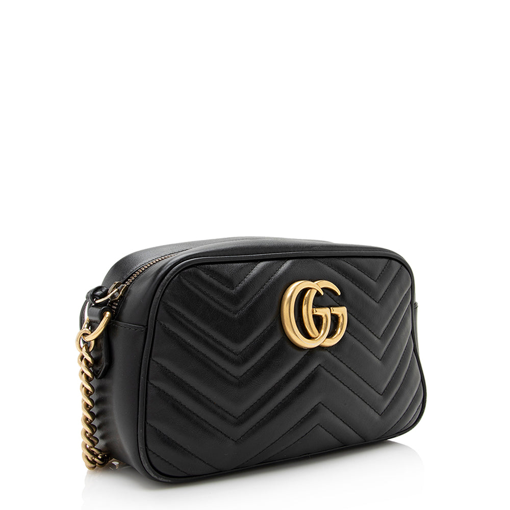 Gucci Matelasse Leather Gucci Marmont Small Shoulder Bag (SHF-21668)