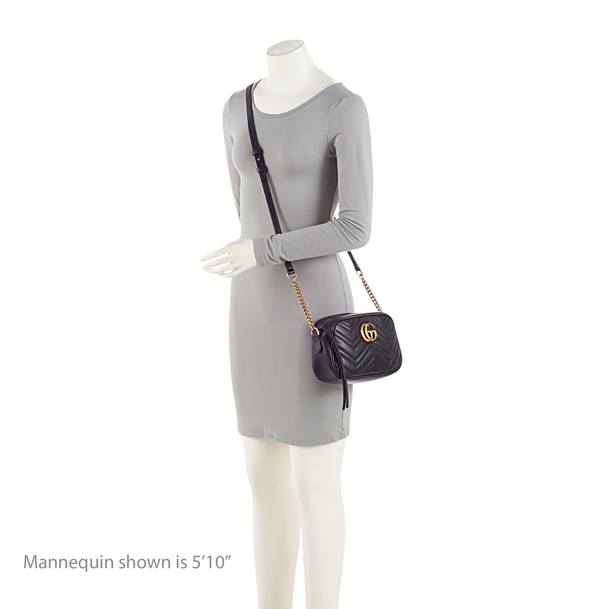 Gucci Matelasse Leather GG Marmont Small Shoulder Bag (SHF-VWeddr)