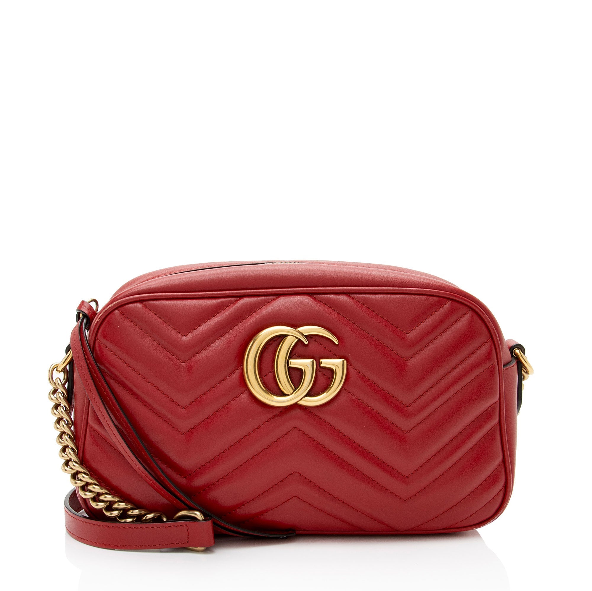 Gucci Matelasse Leather GG Marmont Small Camera Bag