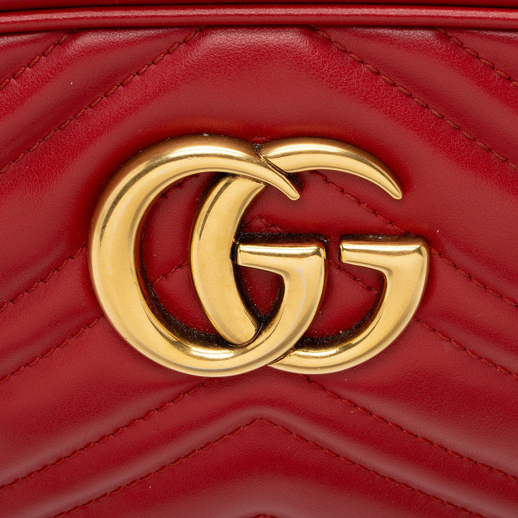 Gucci Matelasse Leather GG Marmont Small Camera Bag