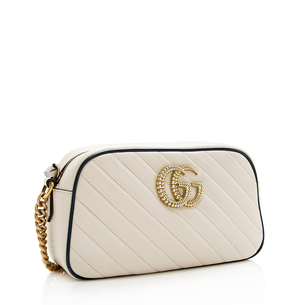 Gucci Matelasse Leather Gucci Marmont Small Torchon Shoulder Bag (SHF-18441)