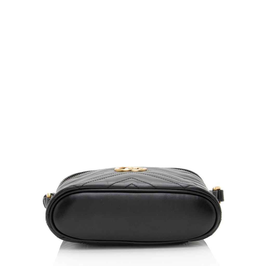 Gucci Matelasse Leather GG Marmont Small Vanity Top Handle