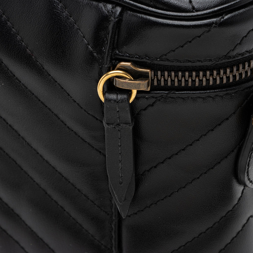 Gucci Matelasse Leather GG Marmont Small Vanity Top Handle