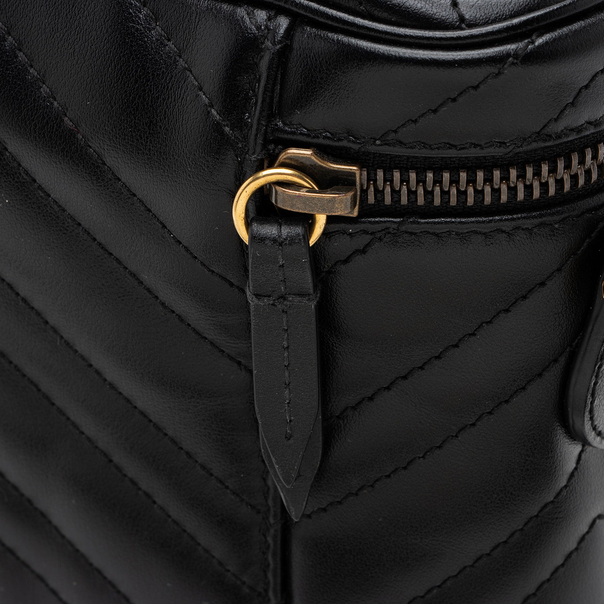 Gucci Matelasse Leather GG Marmont Small Vanity Top Handle