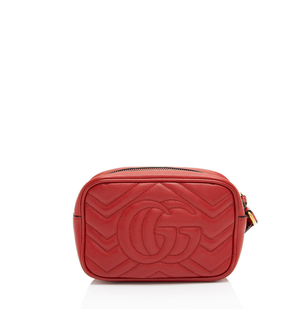 Gucci Matelasse Leather GG Marmont Small Wristlet