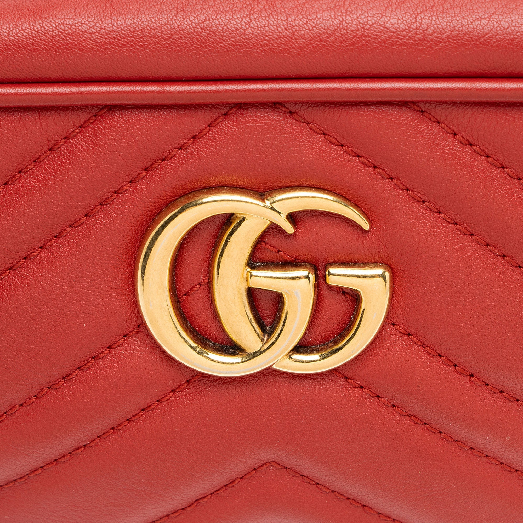 Gucci Matelasse Leather GG Marmont Small Wristlet