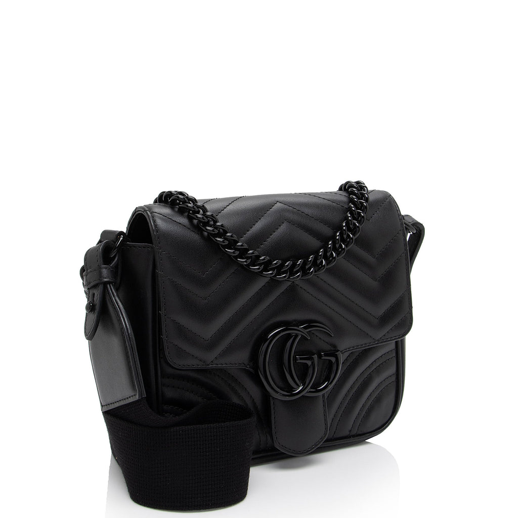 Gucci Matelasse Leather GG Marmont Square Shoulder Bag (SHF-43SCt3)