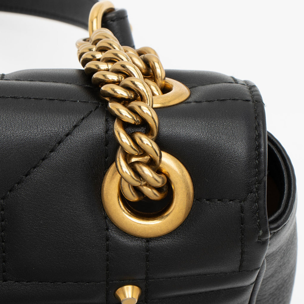 Gucci Matelasse Leather GG Marmont Studded Large Flap Bag