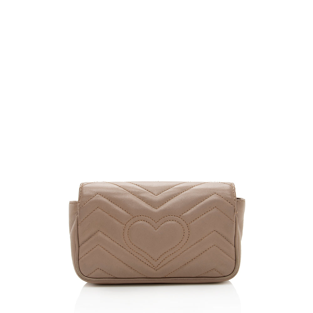 Gucci Matelasse Leather Gucci Marmont Super Mini Bag (SHF-18598)