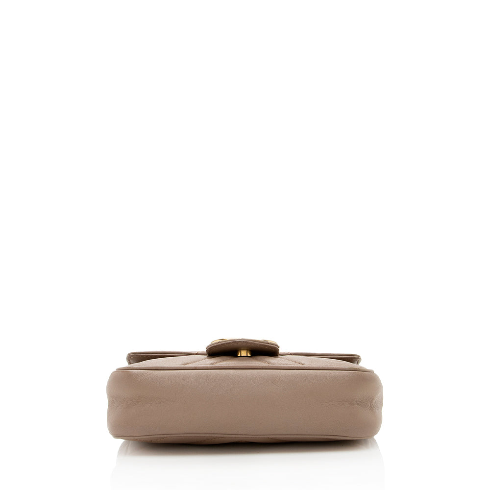 Gucci Matelasse Leather Gucci Marmont Super Mini Bag (SHF-18598)