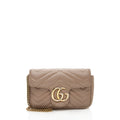 Gucci Matelasse Leather Gucci Marmont Super Mini Bag (SHF-18598)