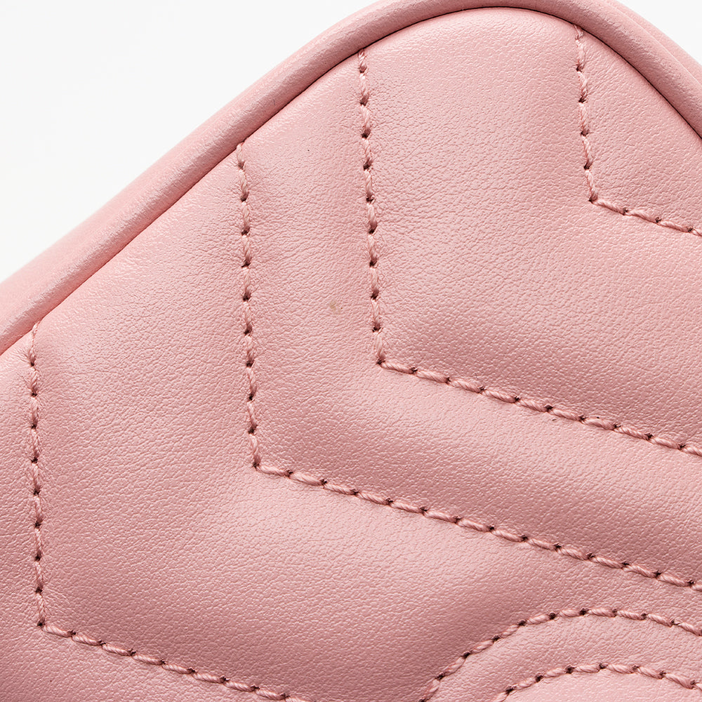 Gucci Matelasse Leather Gucci Marmont Super Mini Bag (SHF-19506)