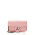 Gucci Matelasse Leather Gucci Marmont Super Mini Bag (SHF-19506)