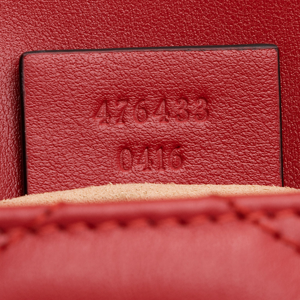 Gucci Matelasse Leather Gucci Marmont Super Mini Bag (SHF-20917)