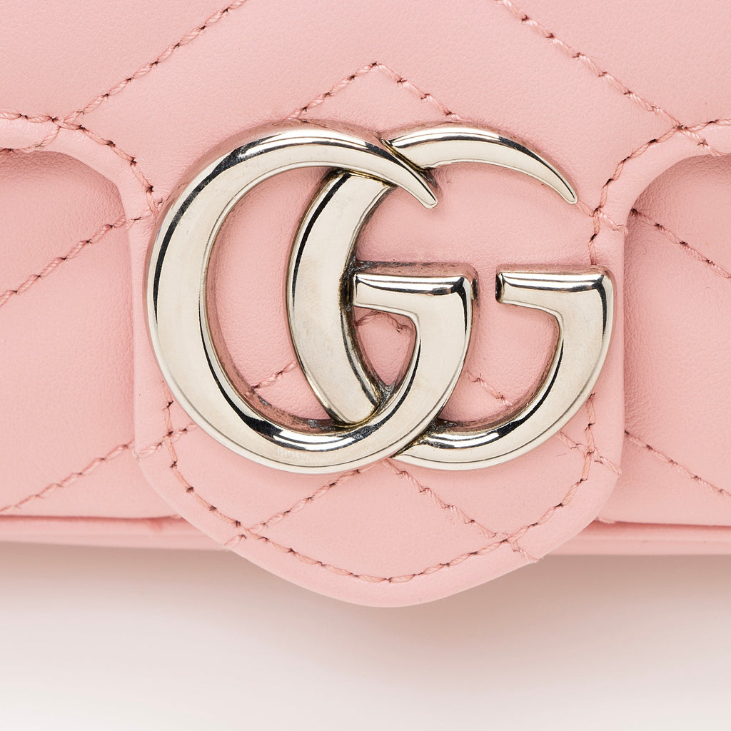 Gucci Matelasse Leather GG Marmont Super Mini Bag (SHF-22852)