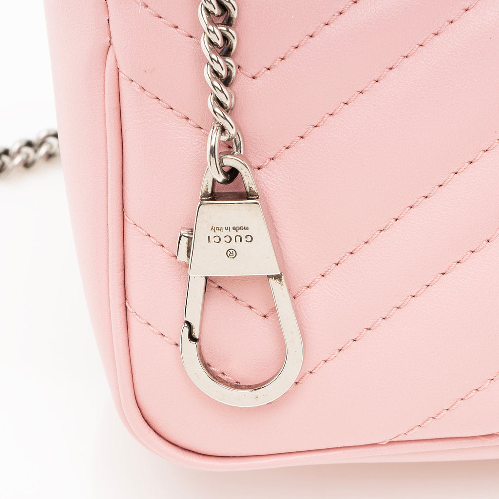 Gucci Matelasse Leather GG Marmont Super Mini Bag (SHF-22852)