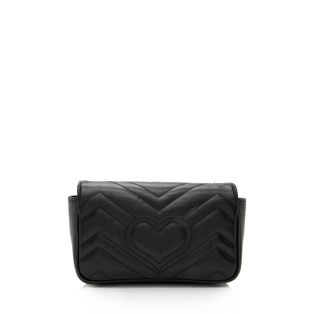 Gucci Matelasse Leather GG Marmont Super Mini Bag (SHF-sC7a2m)
