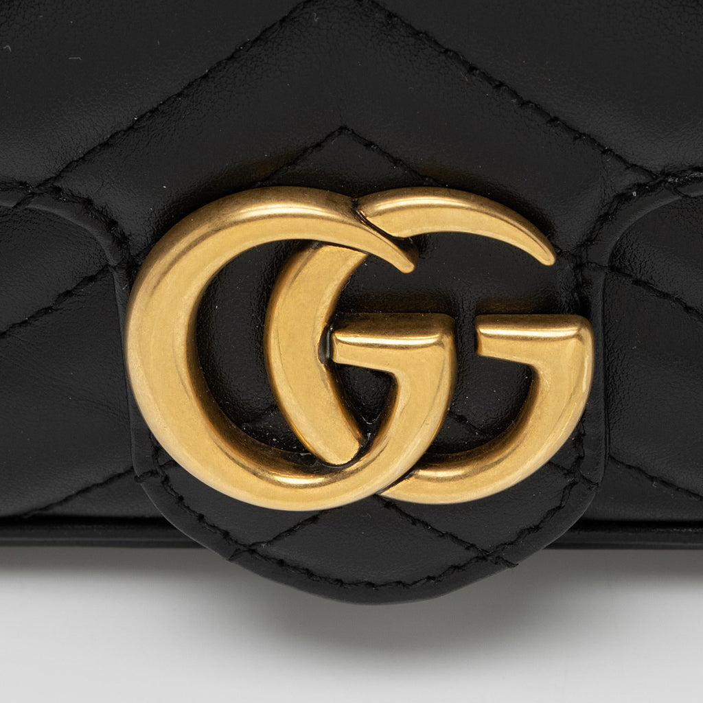 Gucci Matelasse Leather GG Marmont Super Mini Bag (SHF-sC7a2m)