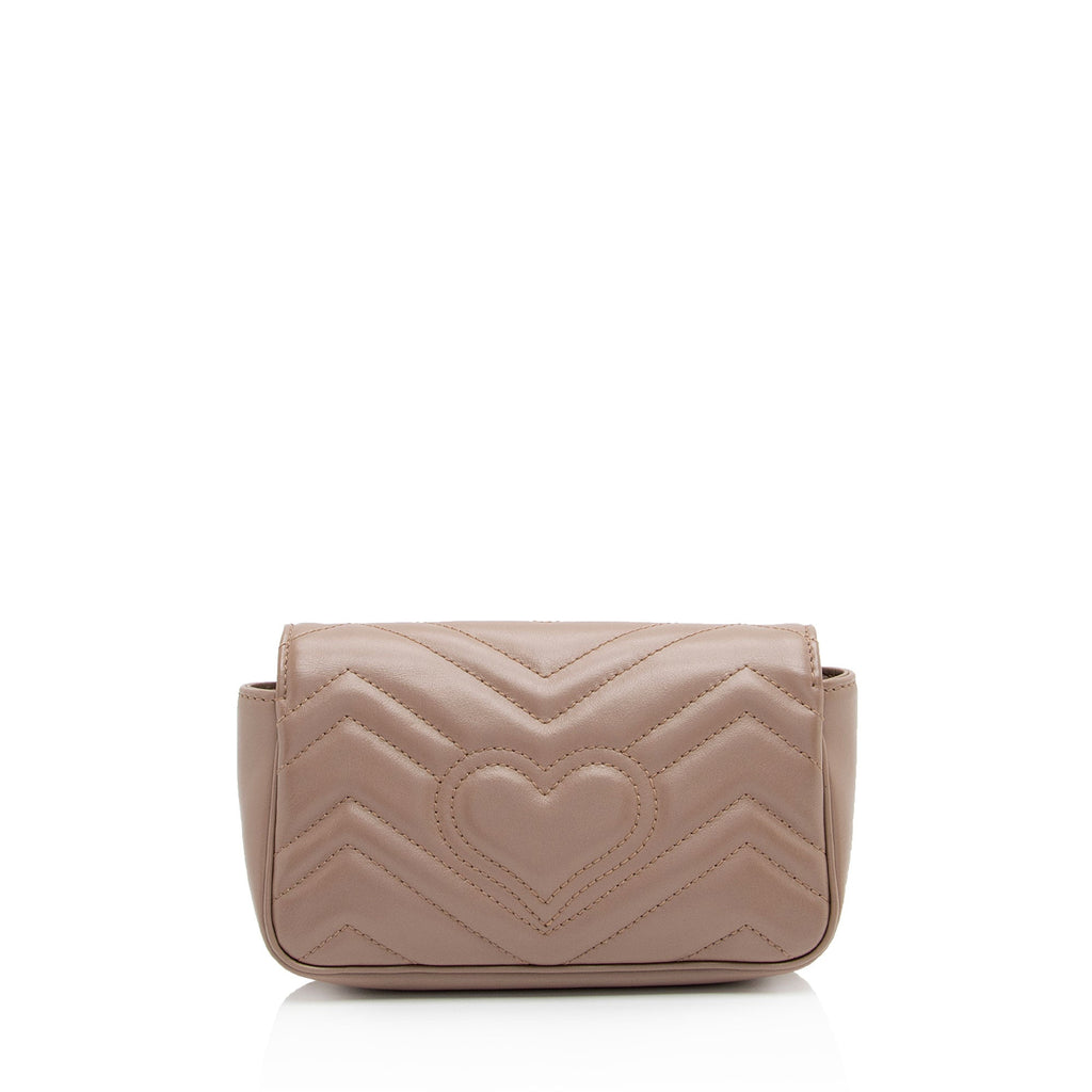 Gucci Matelasse Leather GG Marmont Super Mini Flap Bag - FINAL SALE (SHF-YgIgn9)