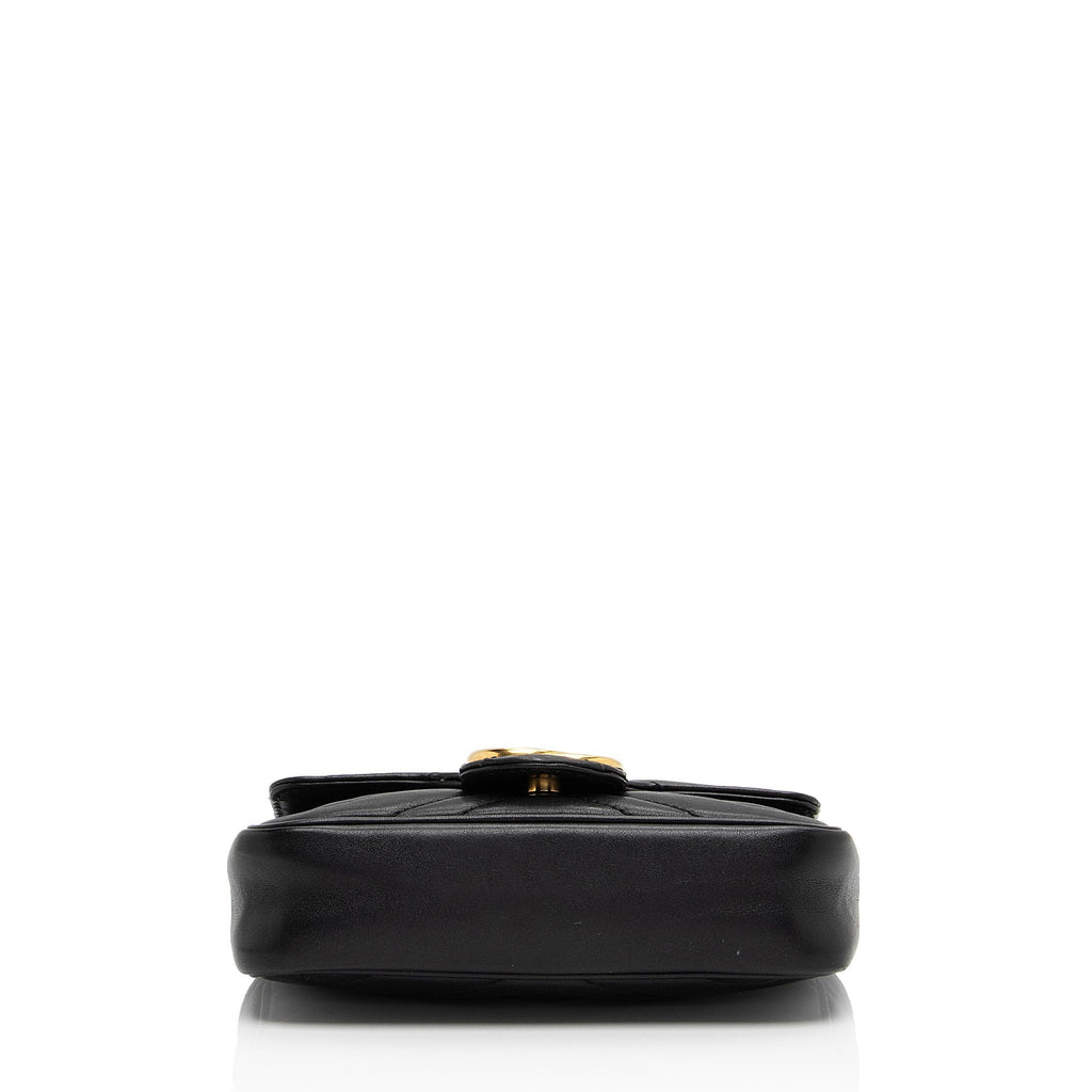 Gucci Matelasse Leather GG Marmont Super Mini Flap Bag (SHF-yBfrwz)