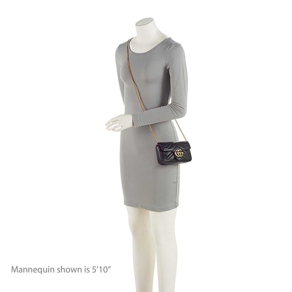 Gucci Matelasse Leather GG Marmont Super Mini Flap Bag (SHF-yBfrwz)