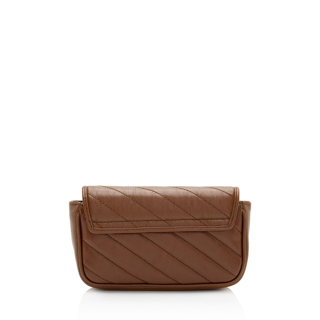 Gucci Matelasse Leather GG Marmont Super Mini Flap Bag (SHF-OIMhbP)