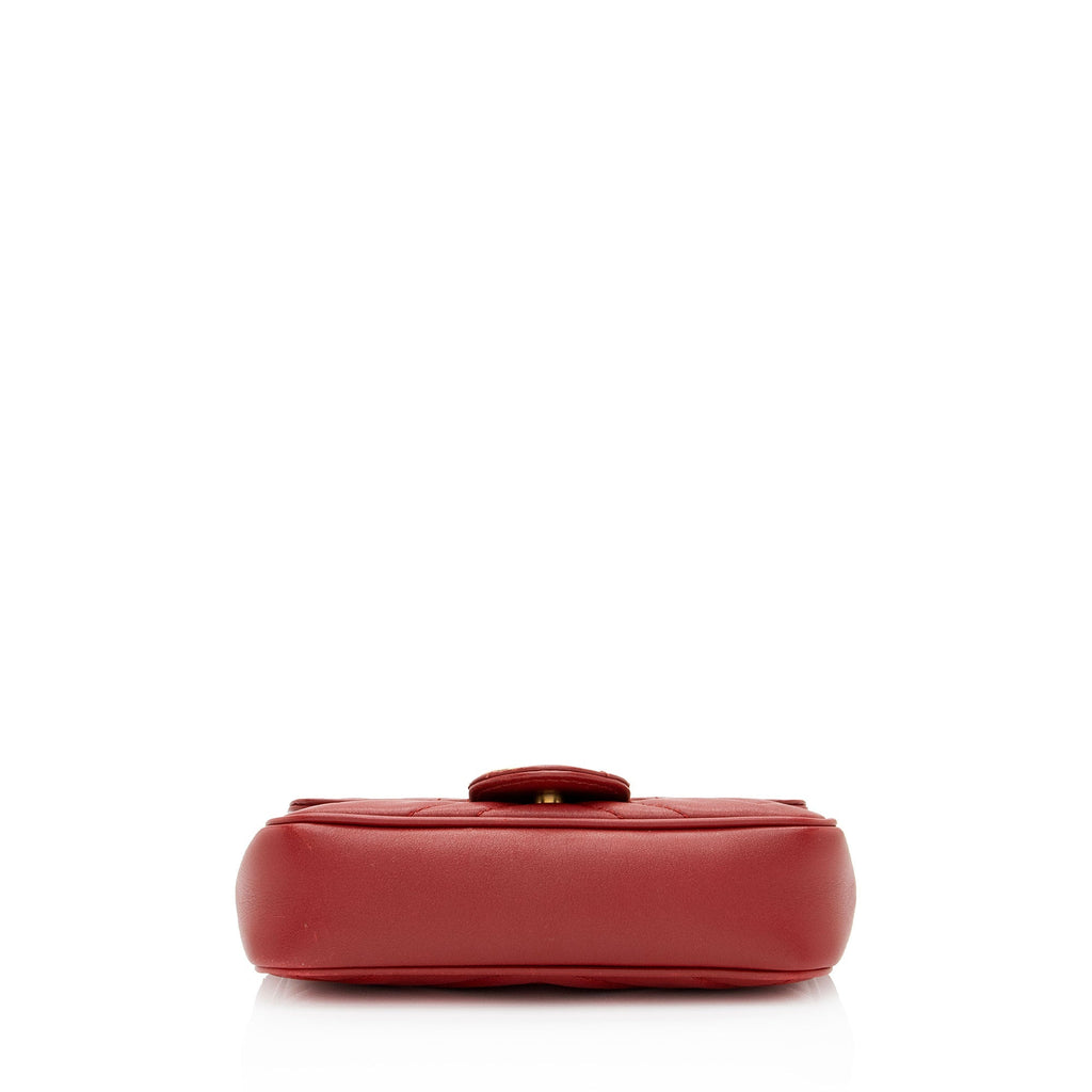Gucci Matelasse Leather GG Marmont Super Mini Flap Bag (SHF-x8YYoY)