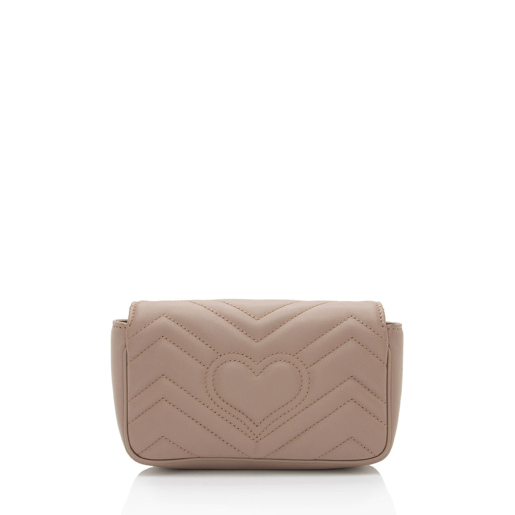 Gucci Matelasse Leather GG Marmont Super Mini Flap Bag