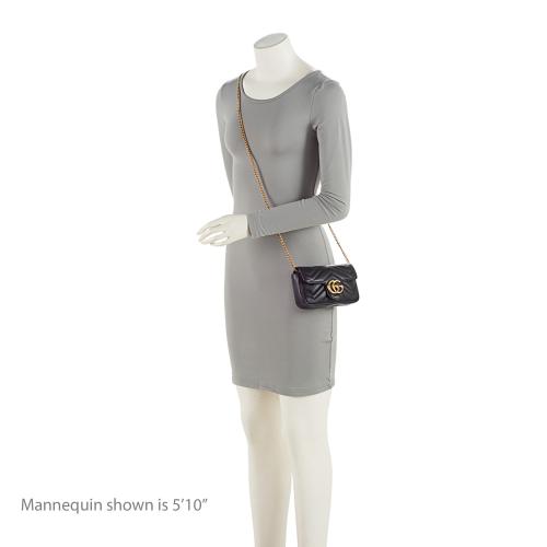 Gucci Matelasse Leather GG Marmont Super Mini Flap Bag (SHF-s0BSa1)