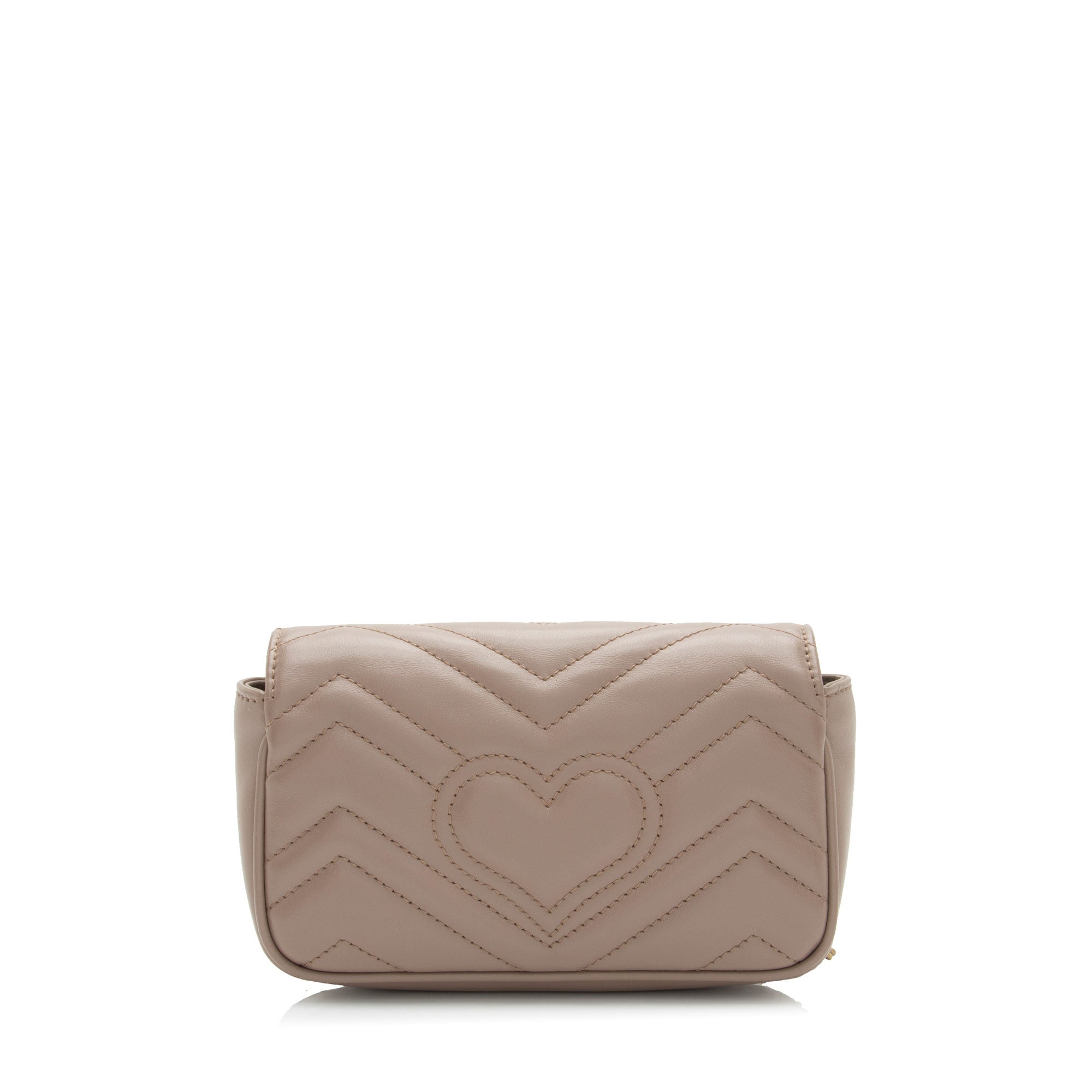 Gucci Matelasse Leather GG Marmont Super Mini Flap Bag (SHF-TvhWqj)