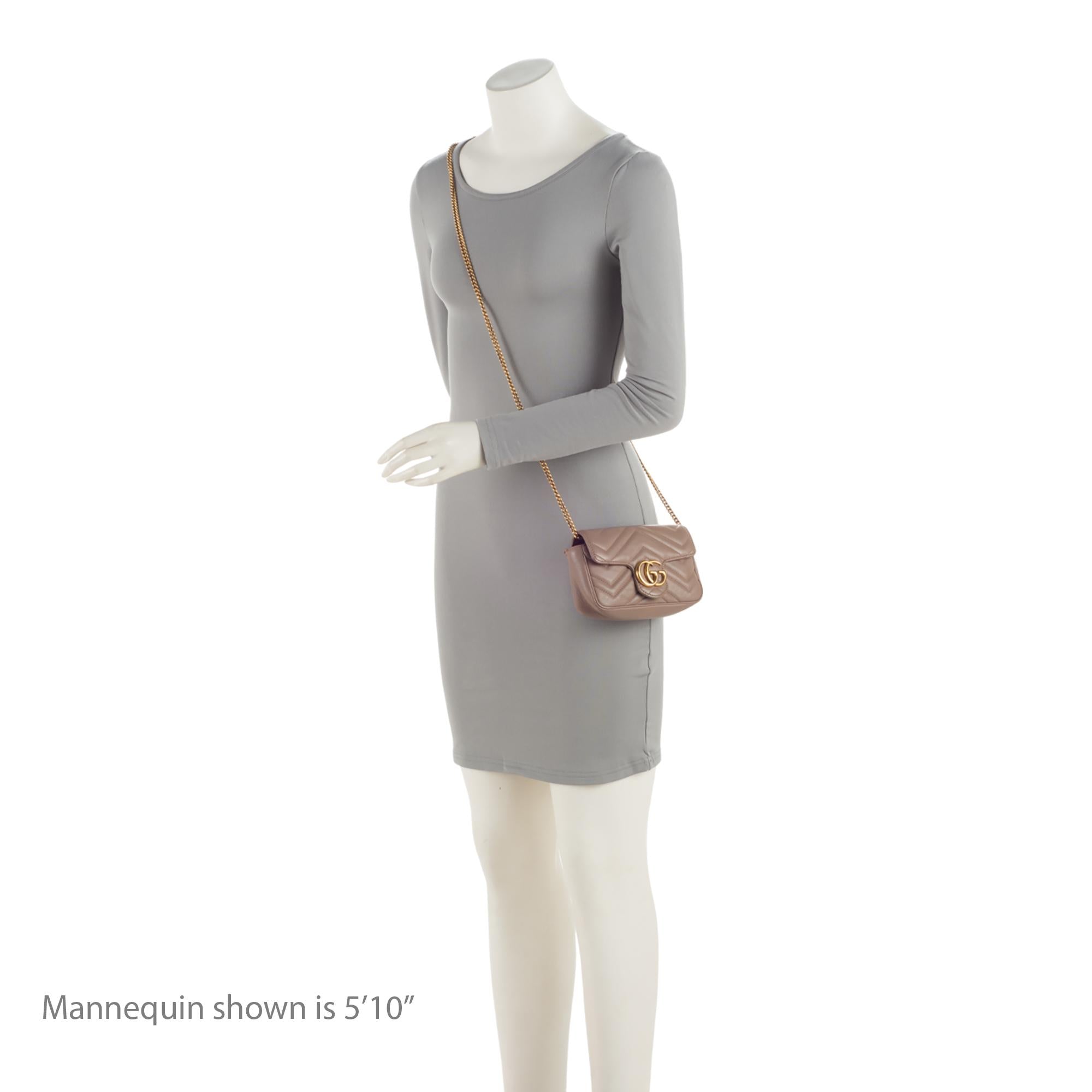 Gucci Matelasse Leather GG Marmont Super Mini Flap Bag (SHF-TvhWqj)