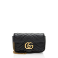 Gucci Matelasse Leather GG Marmont Super Mini Flap Bag (SHF-vdHY2l)