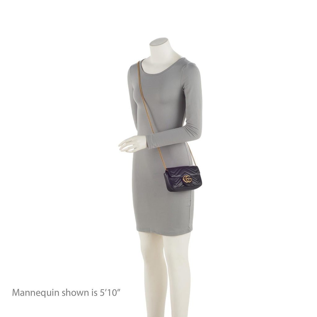 Gucci Matelasse Leather GG Marmont Super Mini Flap Bag (SHF-vdHY2l)