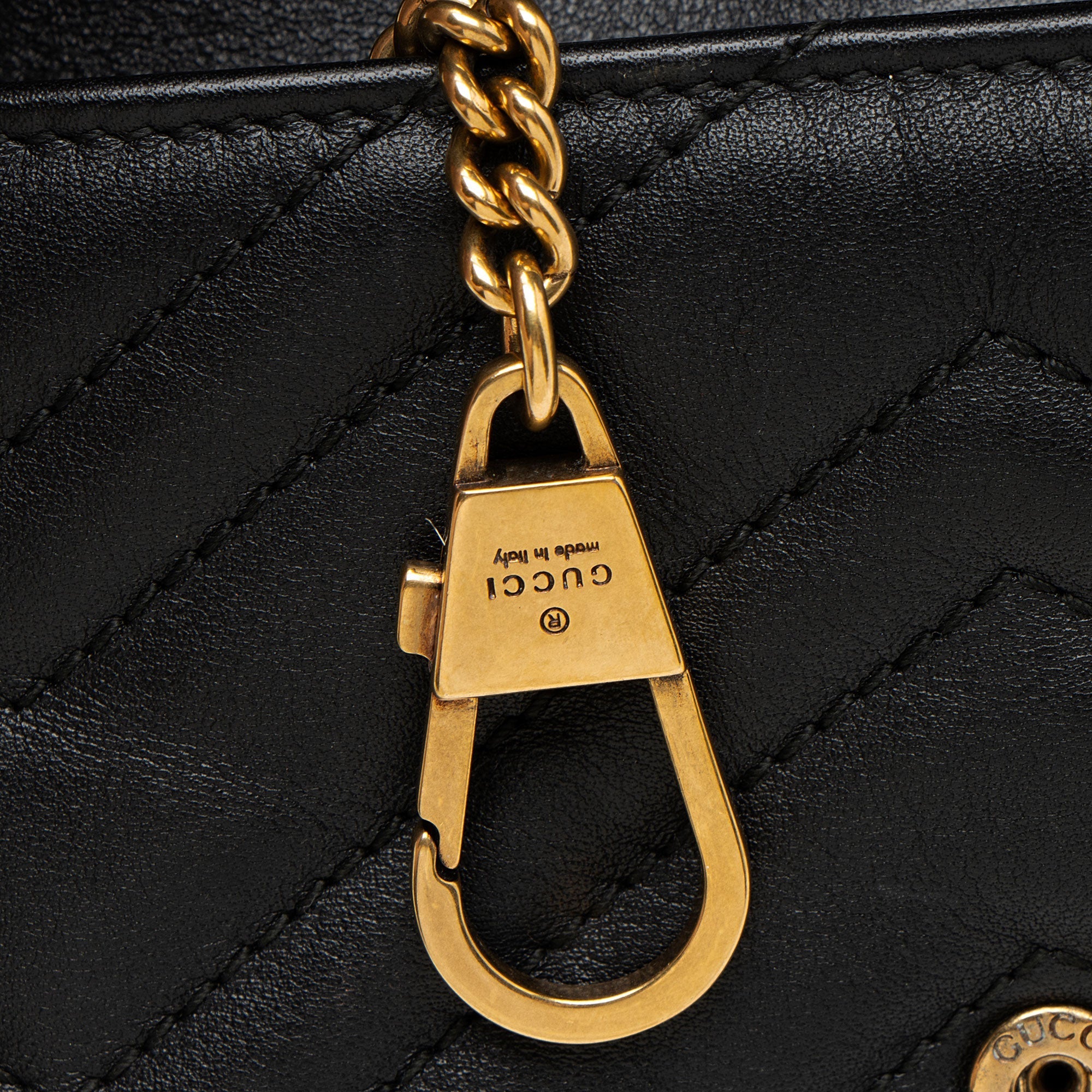 Gucci Matelasse Leather GG Marmont Super Mini Flap Bag (SHF-2hhN8g)
